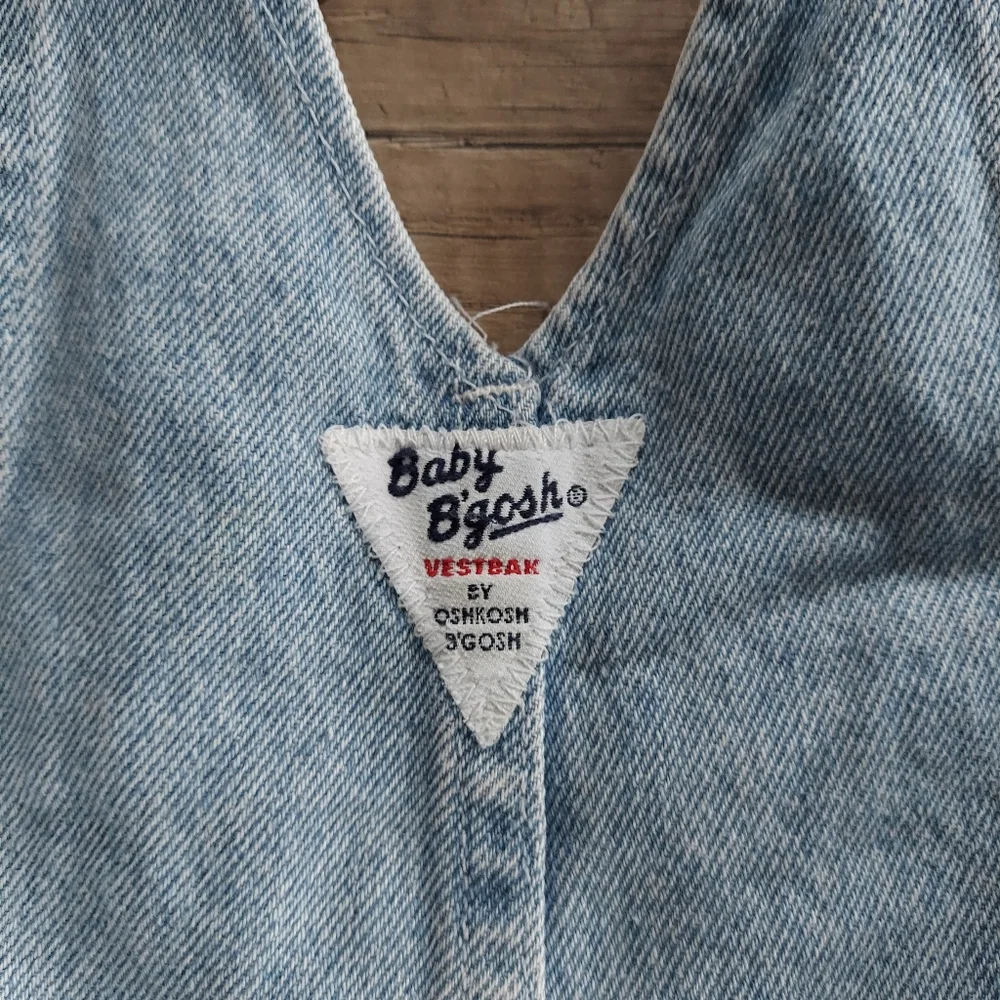 Vintage 80s OshKosh Baby B'gosh Denim Overalls 6-12 Months - Picture 5 of 10